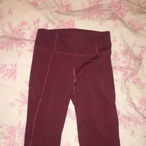 red lululemon leggings